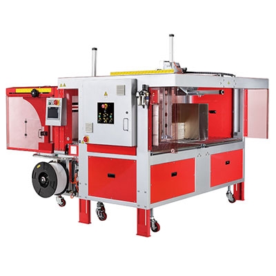 TP-702CQ Corrugated 4-Side Bundle Squaring and Strapping System